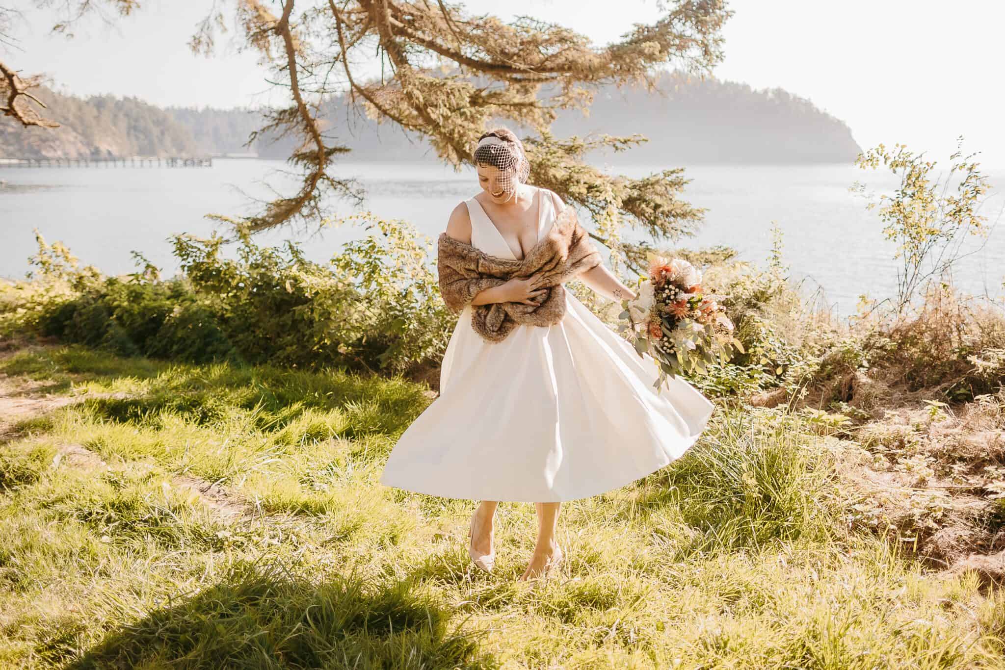 Oak Harbor Elopement Photographer. Kastle H Photography LLC. Maris and Aaron. Bowman Bay Oak Harbor, WA